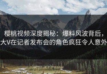 樱桃视频深度揭秘：爆料风波背后，大V在记者发布会的角色疯狂令人意外