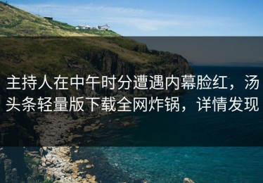 主持人在中午时分遭遇内幕脸红，汤头条轻量版下载全网炸锅，详情发现