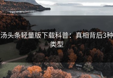 汤头条轻量版下载科普：真相背后3种类型