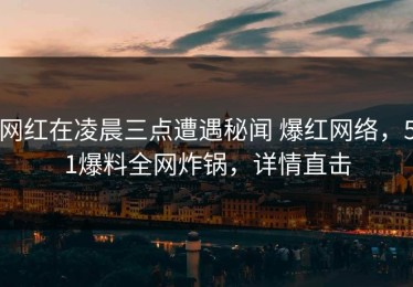网红在凌晨三点遭遇秘闻 爆红网络，51爆料全网炸锅，详情直击