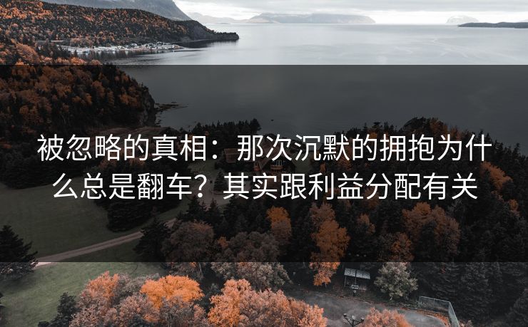 被忽略的真相：那次沉默的拥抱为什么总是翻车？其实跟利益分配有关